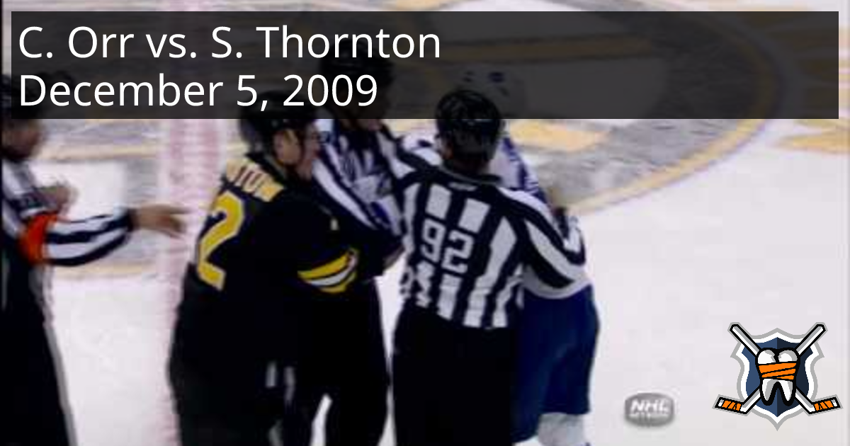 Colton Orr Vs Shawn Thornton December 5 2009 Toronto Maple Leafs Opengraph Image