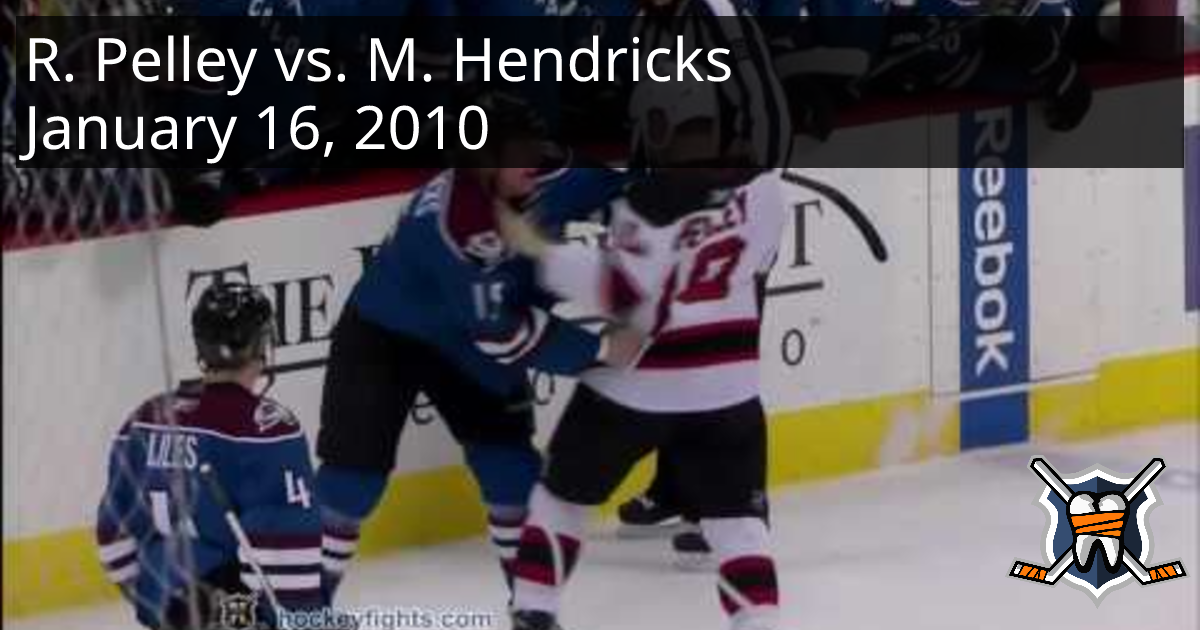 Rod Pelley vs. Matt Hendricks, January 16, 2010 - New Jersey Devils vs ...