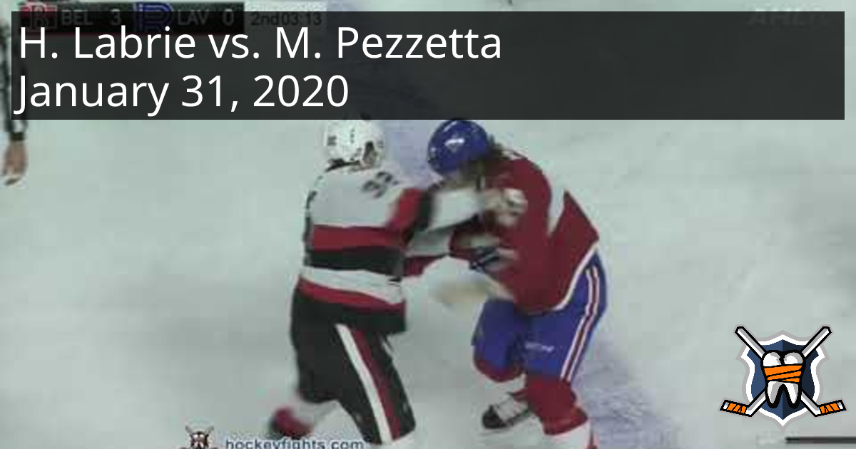 Hubert Labrie vs. Michael Pezzetta, January 31, 2020 - Belleville ...