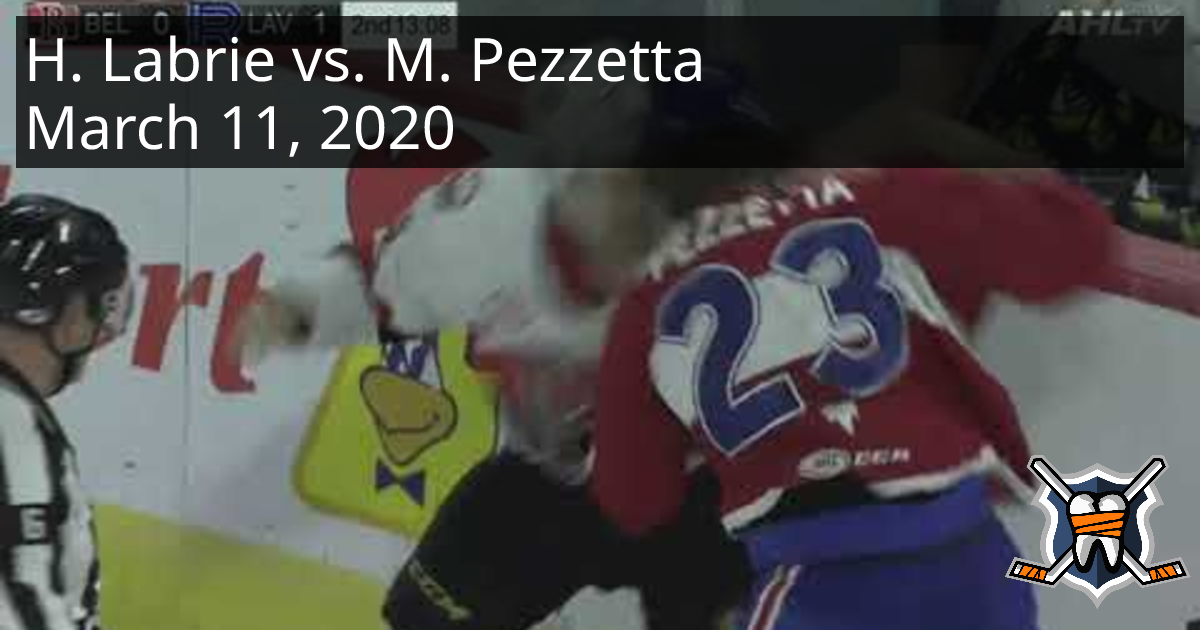 Hubert Labrie vs. Michael Pezzetta, March 11, 2020 - Belleville ...
