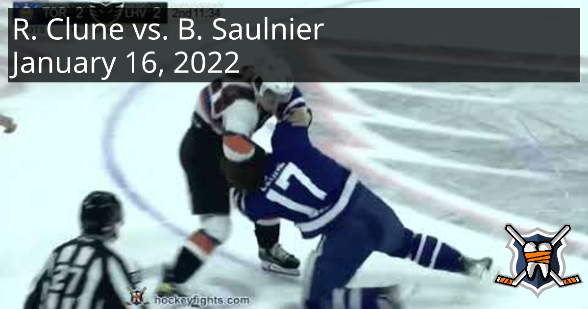 Richard Clune vs. Brennan Saulnier, January 16, 2022 Toronto Marlies