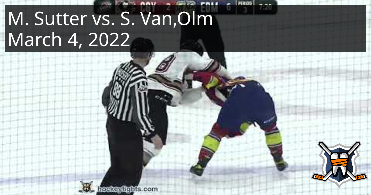 Matthew Sutter vs. Shea Van Olm, March 4, 2022 - Calgary Hitmen vs ...