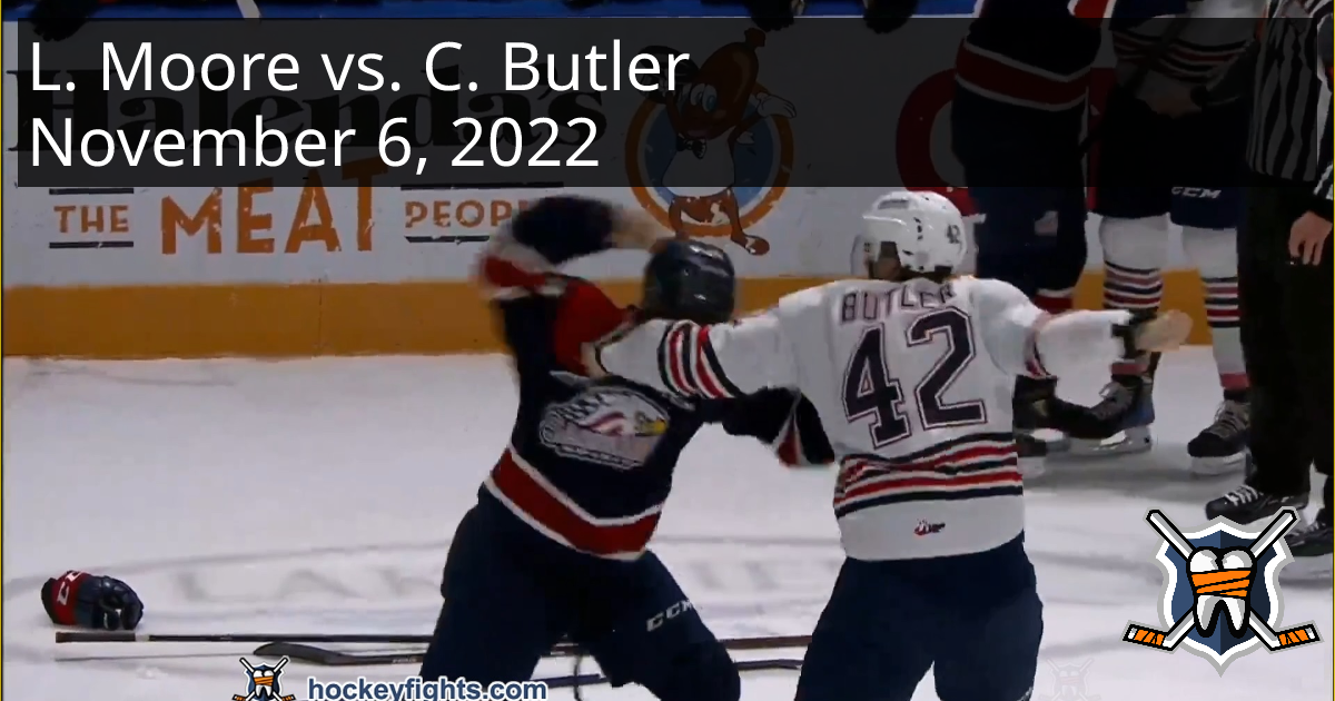 Lincoln Moore vs. Cameron Butler, November 6, 2022 - Saginaw Spirit vs ...