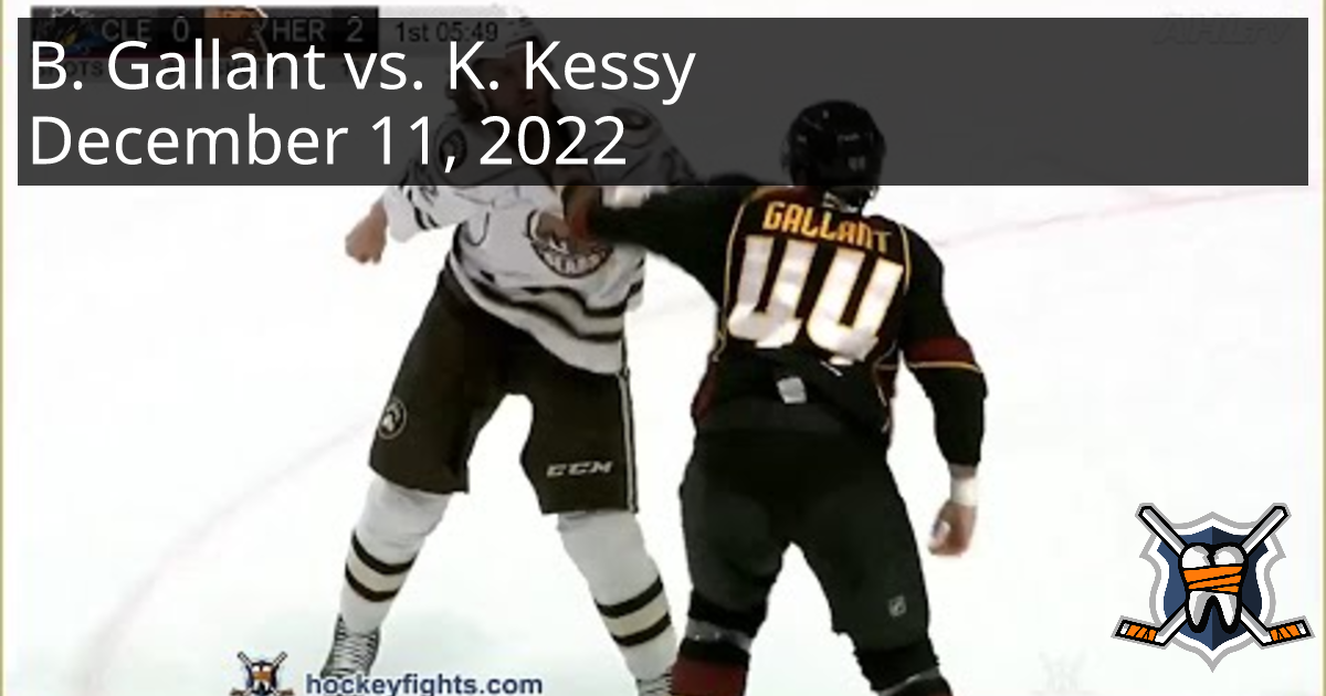 Brett Gallant vs. Kale Kessy, December 11, 2022 Cleveland Monsters vs