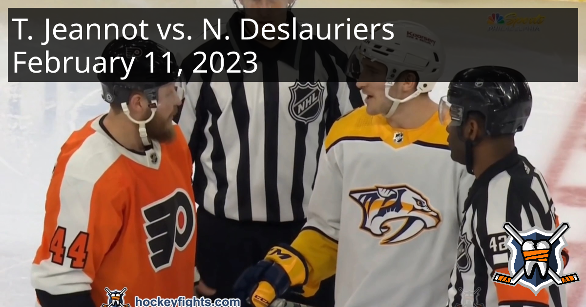 Tanner Jeannot vs. Nicolas Deslauriers, February 11, 2023 - Nashville ...