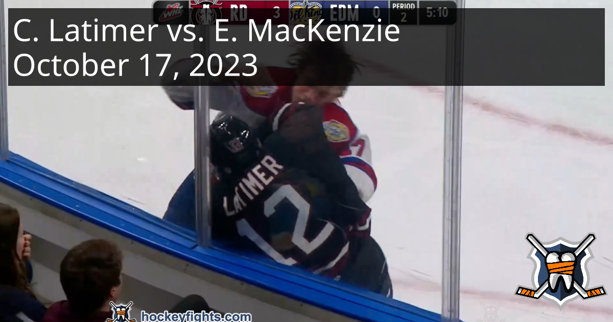 Carson Latimer vs. Ethan MacKenzie, October 17, 2023 Red Deer Rebels
