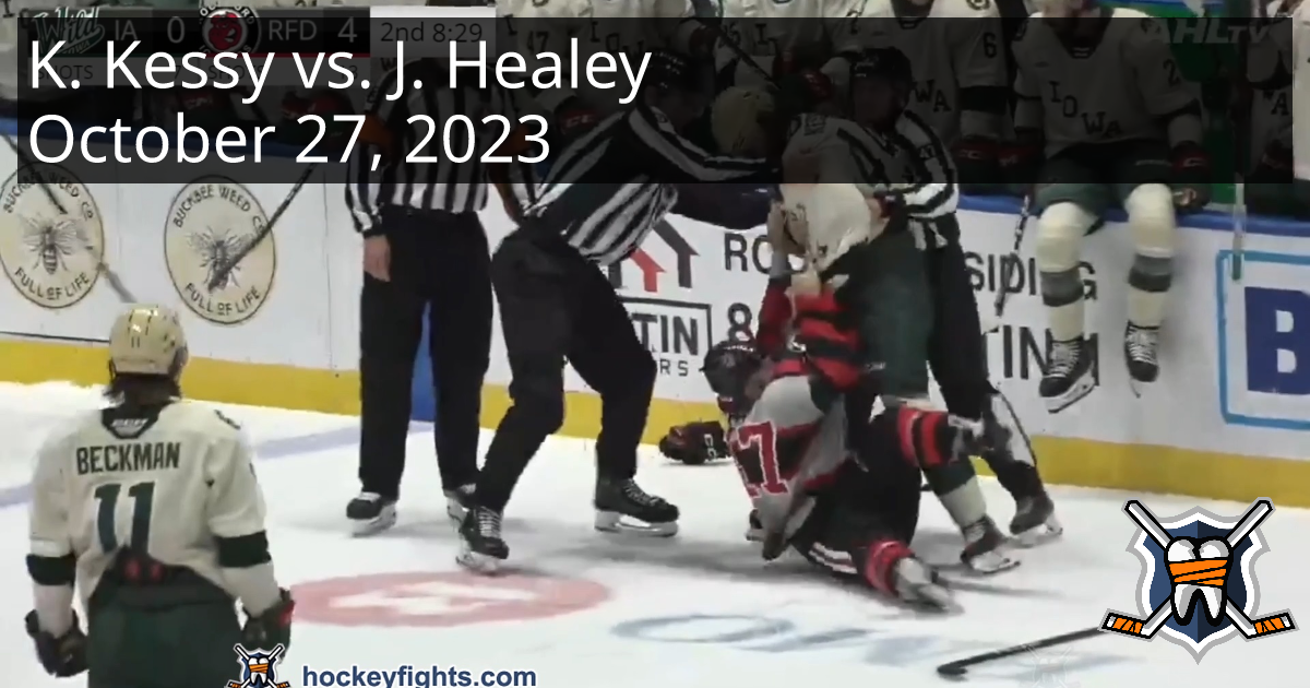 Kale Kessy vs. Josh Healey, October 27, 2023 Iowa Wild vs. Rockford