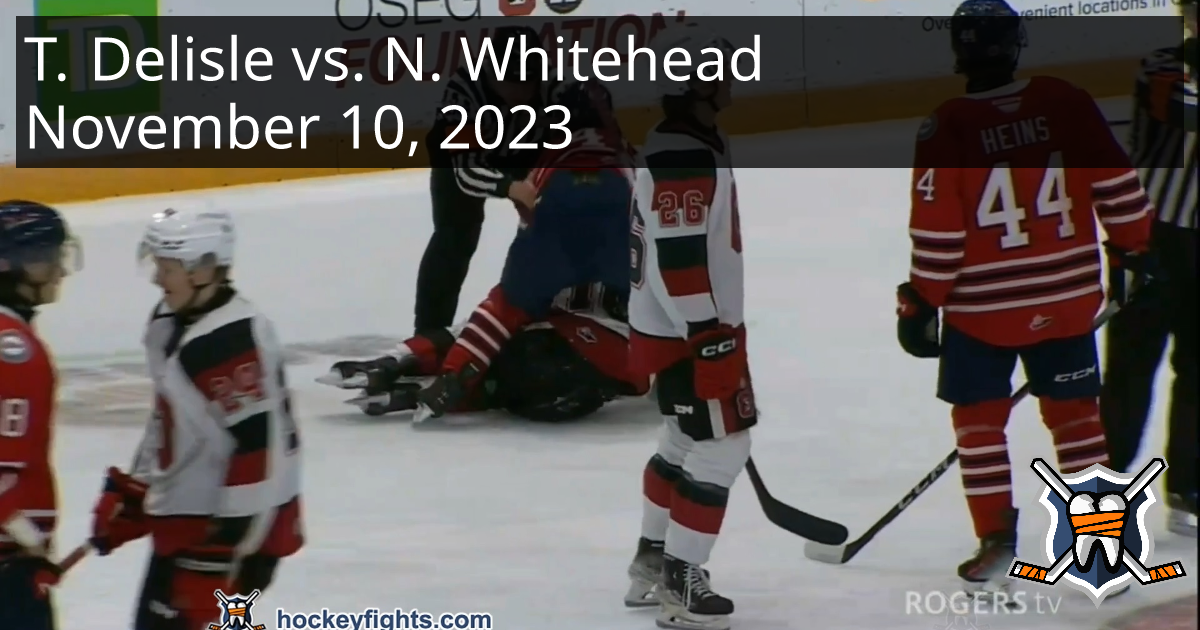 Tristan Delisle vs. Nic Whitehead, November 10, 2023 Oshawa Generals