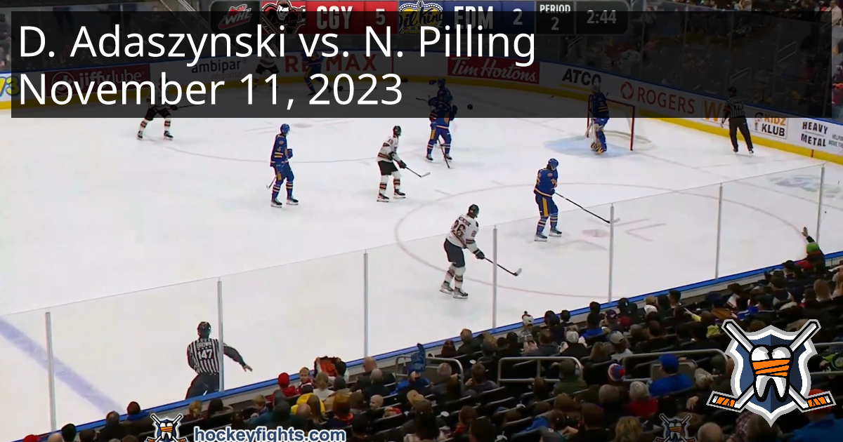David adaszynski vs nathan pilling november 11 2023 calgary hitmen