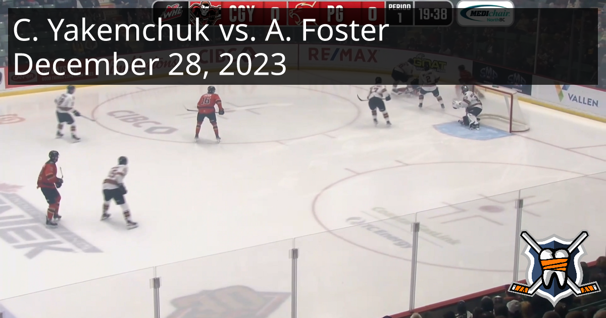 Carter Yakemchuk vs. Aiden Foster, December 28, 2023 Calgary Hitmen