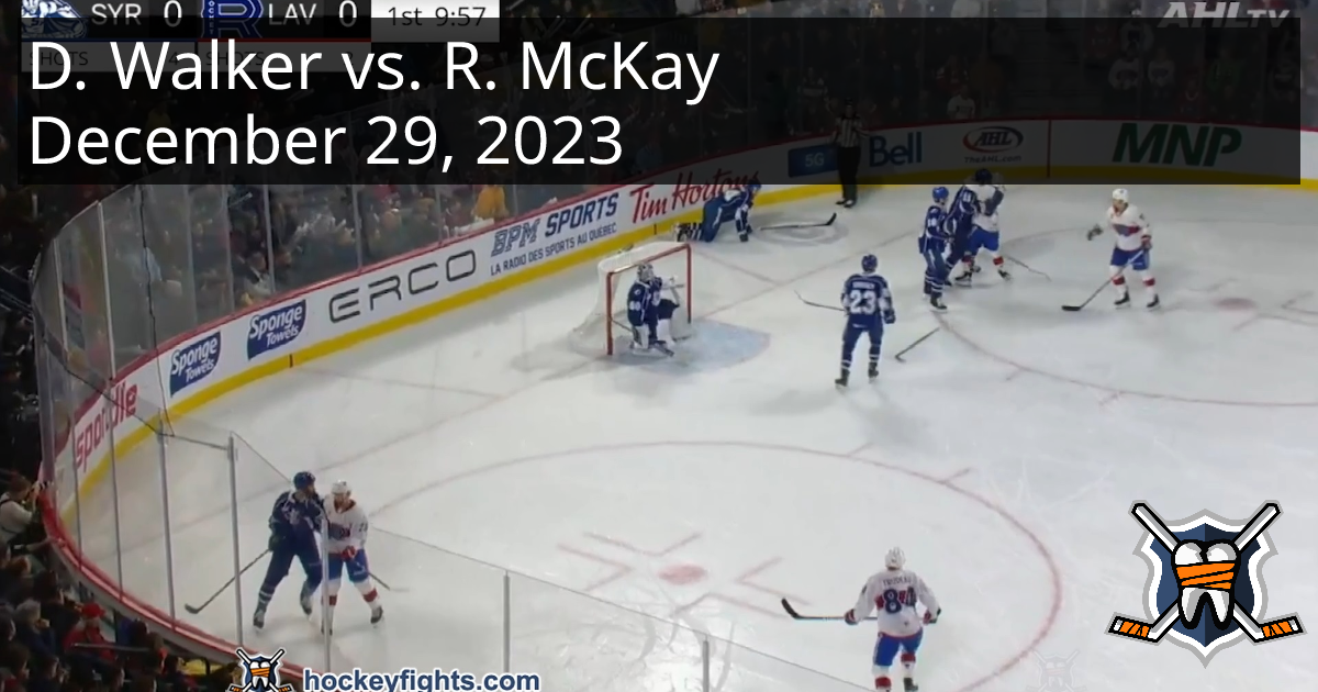 Daniel Walker vs. Riley McKay, December 29, 2023 - Syracuse Crunch vs ...