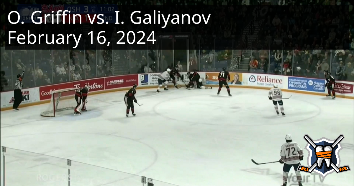 Owen Griffin vs. Ivan Galiyanov, February 16, 2024 Oshawa Generals vs. Niagara IceDogs