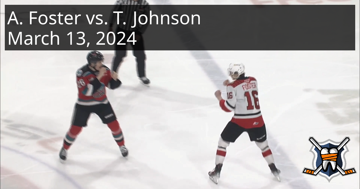 Aiden Foster vs. Trae Johnson, March 13, 2024 - Prince George Cougars ...