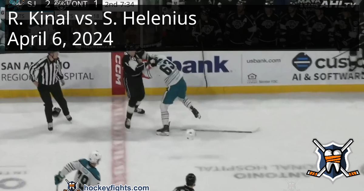 Roman Kinal vs. Samuel Helenius, April 6, 2024 - San Jose Barracuda vs ...