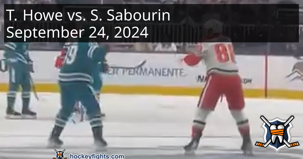 Travis Howe vs. Scott Sabourin, September 24, 2024 - Anaheim Ducks vs ...