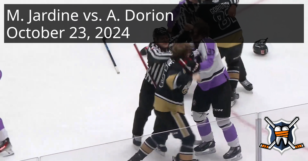Maxwell Jardine vs. Antoine Dorion, October 23, 2024 - Charlottetown ...