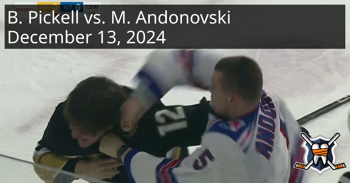 Ben Pickell vs. Matthew Andonovski, December 13, 2024 - Kingston ...