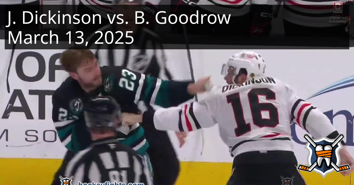 Jason Dickinson vs. Barclay Goodrow, March 13, 2025 - Chicago ...