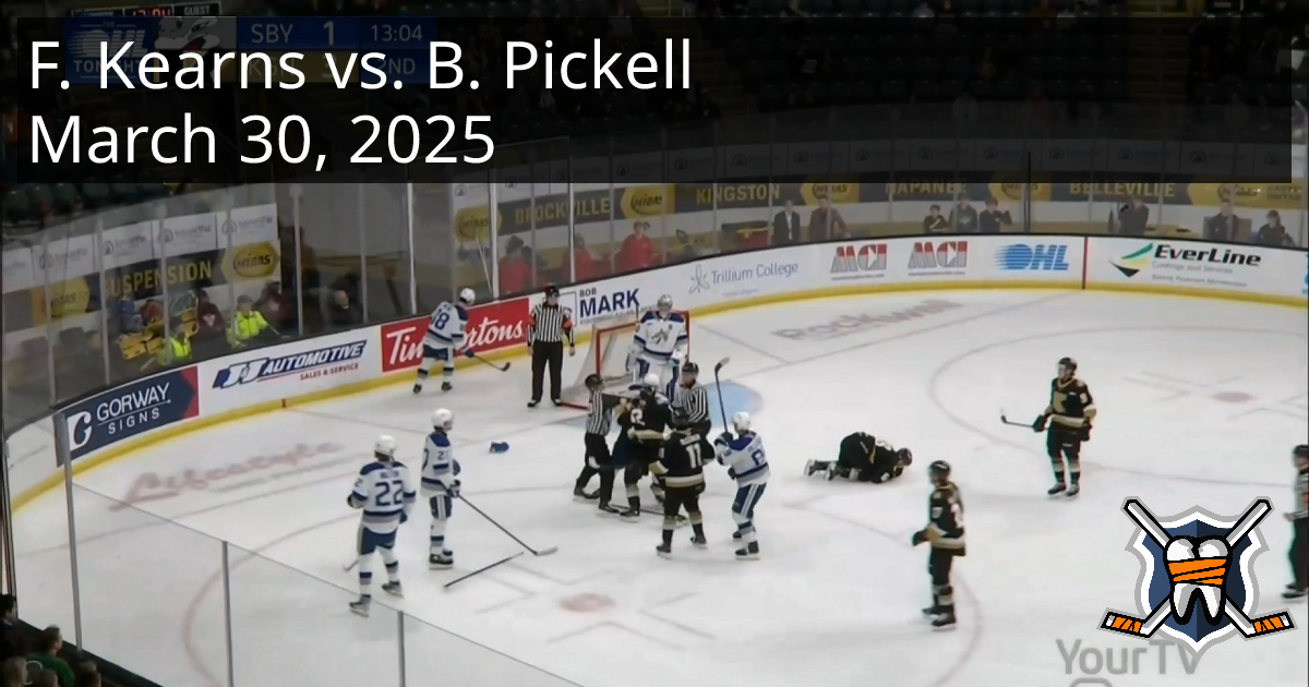 Finn Kearns vs. Ben Pickell, March 30, 2025 - Sudbury Wolves vs ...