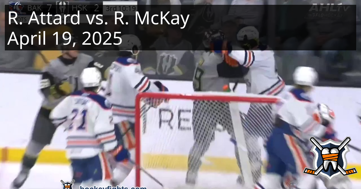 Ronnie Attard vs. Riley McKay, April 19, 2025 - Bakersfield Condors vs ...