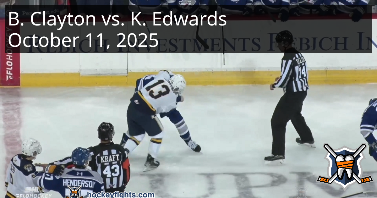 Blake Clayton vs. Kayden Edwards, October 11, 2025 - Sudbury Wolves vs ...