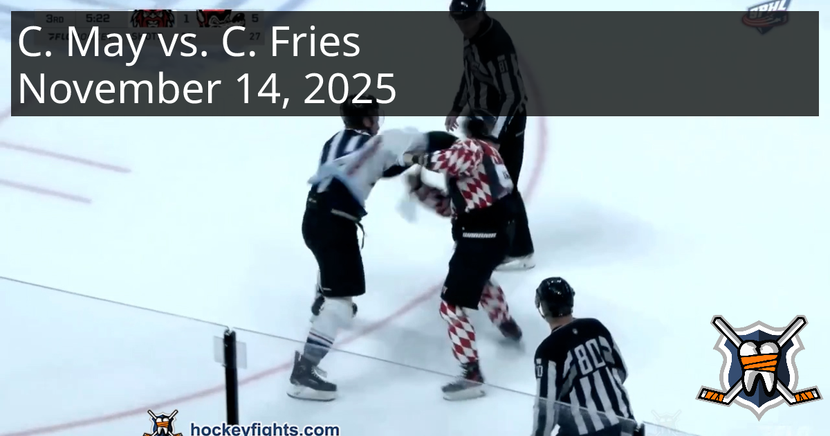 Connor May vs. Connor Fries, November 14, 2025 - Macon Mayhem vs ...