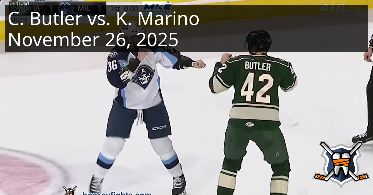 Cameron Butler vs. Kyle Marino, November 26, 2025 - Iowa Wild vs ...