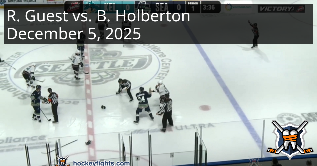 Rowan Guest vs. Brayden Holberton, December 5, 2025 - Kelowna Rockets ...