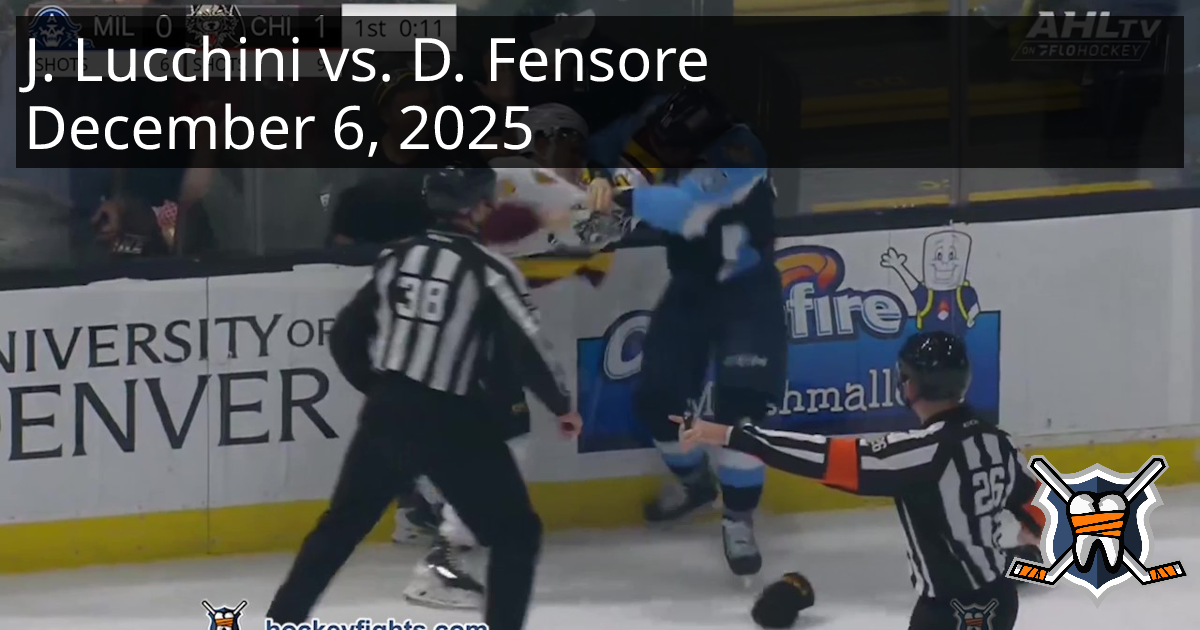 Jake Lucchini vs. Domenick Fensore, December 6, 2025 - Milwaukee ...