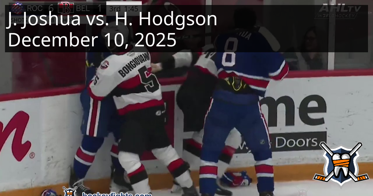 Jagger Joshua vs. Hayden Hodgson, December 10, 2025 - Rochester ...