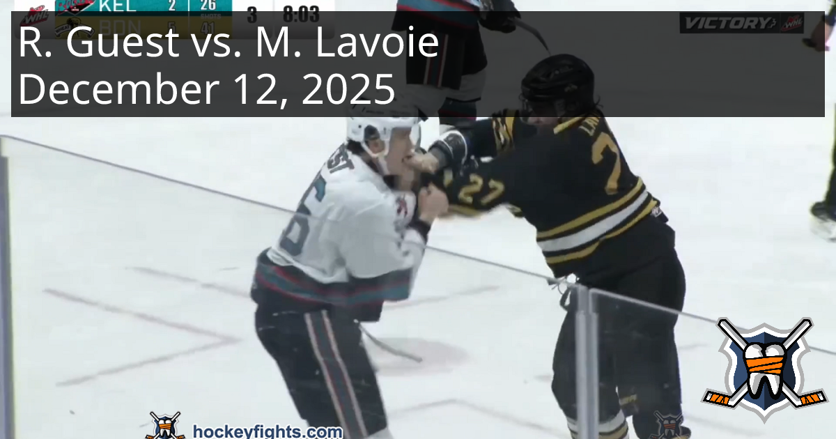 Rowan Guest vs. Max Lavoie, December 12, 2025 - Kelowna Rockets vs ...