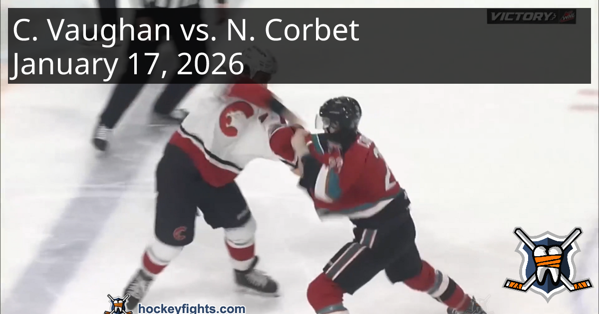 Corbin Vaughan vs. Nate Corbet, January 17, 2026 - Prince George ...