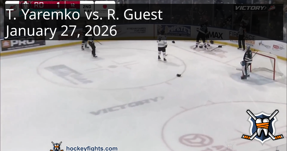 Tyson Yaremko vs. Rowan Guest, January 27, 2026 - Red Deer Rebels vs ...