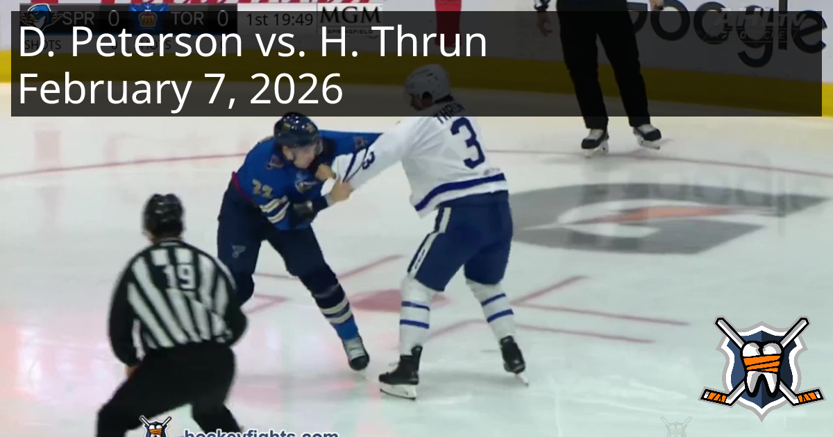 Dylan Peterson vs. Henry Thrun, February 7, 2026 - Springfield ...