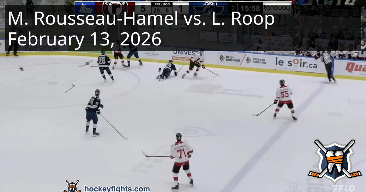 Mavrick Rousseau-Hamel vs. Logan Roop, February 13, 2026 - Québec ...