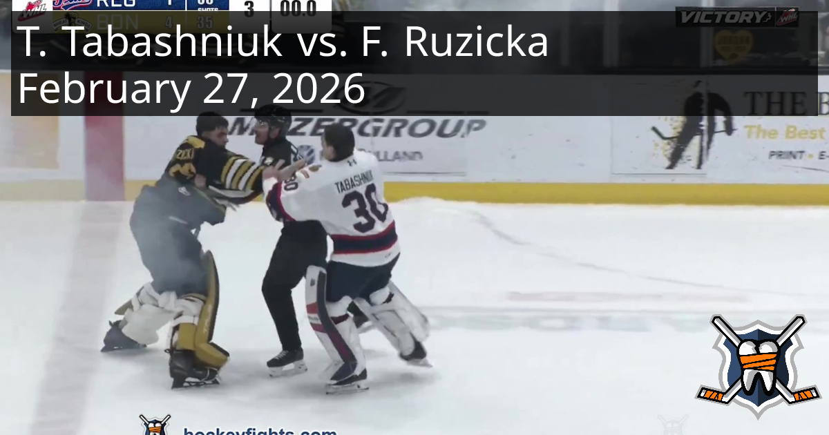 Taylor Tabashniuk vs. Filip Ruzicka, February 27, 2026 - Regina Pats vs ...
