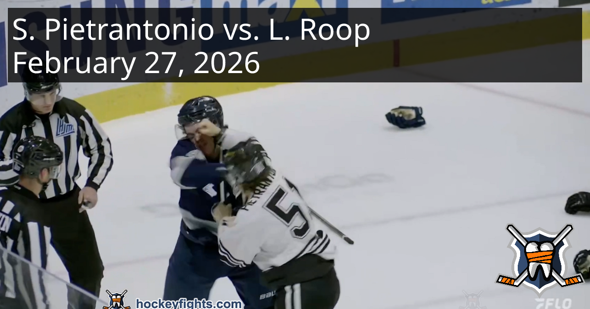Stefano Pietrantonio vs. Logan Roop, February 27, 2026 - Blainville ...