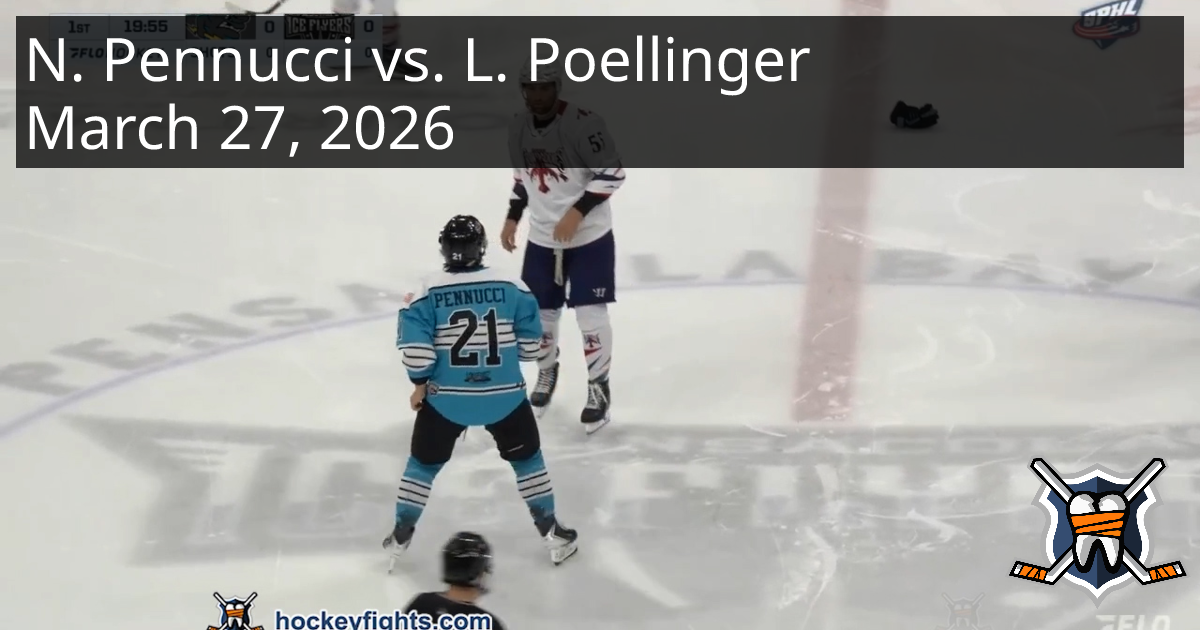 Nick Pennucci vs. Laudon Poellinger, March 27, 2026 - Quad City Storm ...