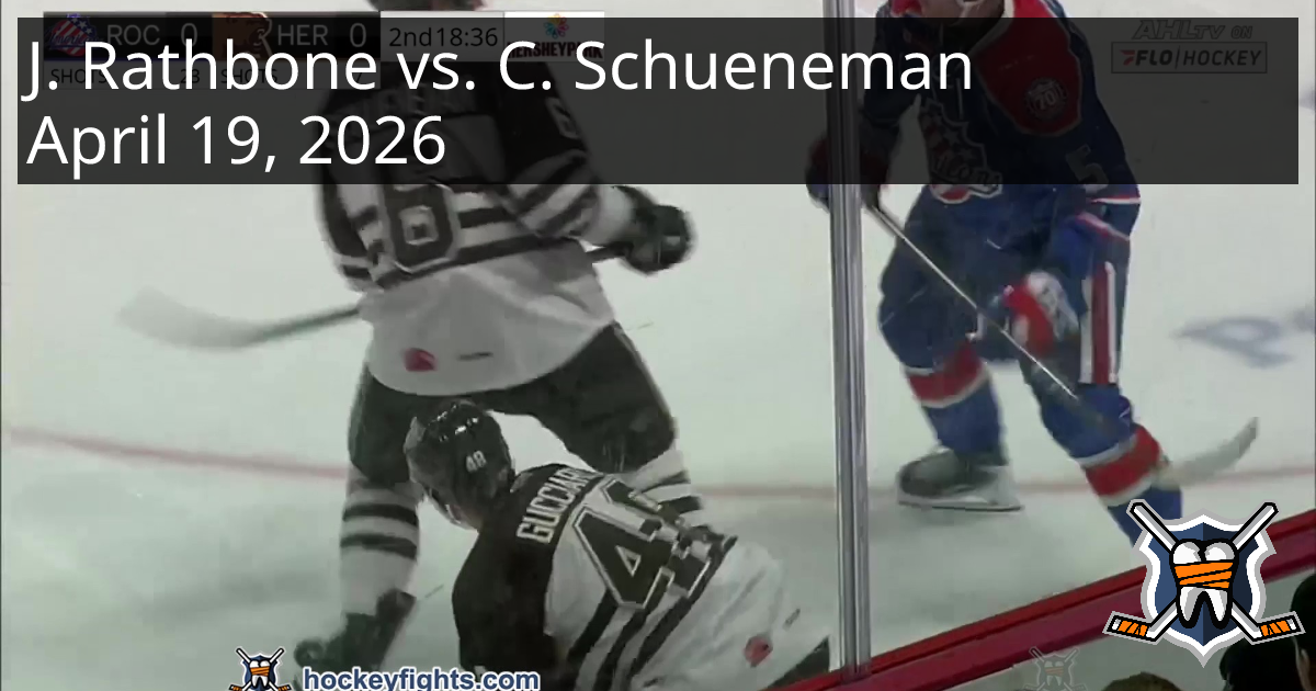 Jack Rathbone vs. Corey Schueneman, April 19, 2026 - Rochester ...