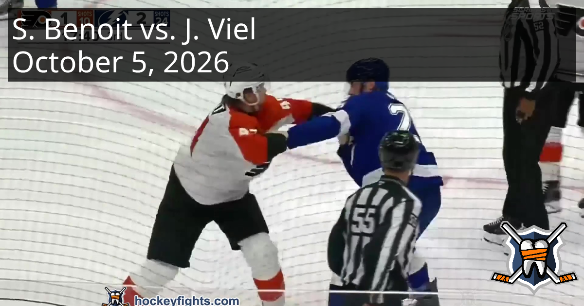 Simon Benoit vs. Jeffrey Viel, October 5, 2026 - Philadelphia Flyers vs ...