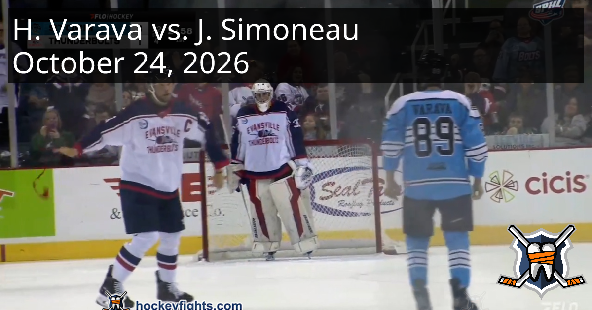 Hlib Varava vs. Jordan Simoneau, October 24, 2026 - Quad City Storm vs ...